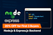 develop a robust node js backend for your frontend