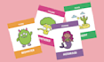 draw children illustration for flashcards, learning games and alphabet set
