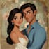 draw cartoon disney couple portrait