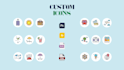 create unique and modern flat icons in any style