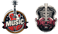 create hand drawn music guitar logo