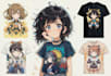 create unique tshirt illustration character