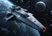 illustrate a spaceship, sci fi illustration and sci fi art