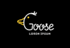 design stylish goose logo with express delivery