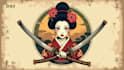 do outstanding geisha samurai logo with express delivery