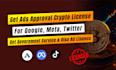 approve crypto google ads, ico meta ads, financial licensing service