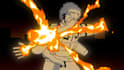 create a professional hand drawn 2d anime fight scene