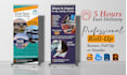 design roll up banner, pull up, standee, and retractable banner