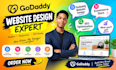 develop godaddy website design godaddy website redesign and design godaddy web