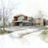 do architectural sketch rendering exterior interior concept