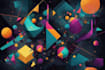 create abstract geometric digital art