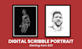 draw your portrait with a timelapse video