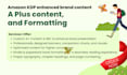 do KDP enhanced brand content, a plus content and formatting