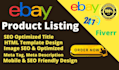 do ebay listing,ebay SEO listing,optimize listing