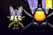 make cartoon bee wearing hat character mascot logo