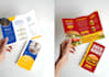 do negative space, wordmark, and brochure less than an hour