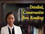 be your professional beta reader and provide a manuscript critique of your novel