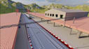 craft 3d train station,bridges,airport render,cgi realistic infrastructural road