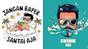 create cartoon summer pool spa logo
