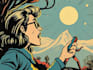 draw a retro vintage comic illustration