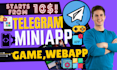 make telegram miniapp , telegram webapp , telegram game