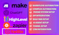 gohighlevel saas kajabi, twilio, clickfunnels make com automation zapier, expert