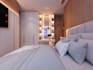 redesign 3d modern hotel interior, master suite design, apartment rendering, skp