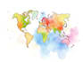 do custom watercolor wedding map