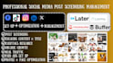 manage social media schedule posting with socialbee sendible metricool canva pro