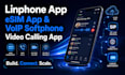 build linphone app, esim app, voip softphone app and video calling app
