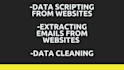 do excel data cleaning ,data scraping ,data entry