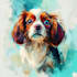 draw cute pet watercolor portrait illustration