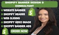 design website banner product banner for shopify etsy wix shopify hero image