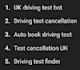 build autocheck UK driving test cancellation checker,auto book earlier test date