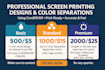 create screen printing designs and color separations in coreldraw