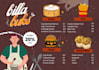 design a professional restaurant menu card