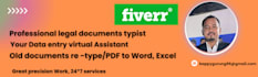 do accurate data entry of legal documents, data entry etc