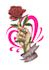 make a logo with a rose and love theme