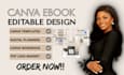design editable canva ebook templates ebook mockup etsy digital product cover