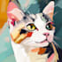 create abstract pet portraits with bold and modern strokes