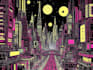 create science fiction city, cyberpunk art