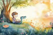 do a watercolor illustration