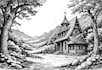 do a black and white engraving style illustration