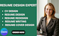 design a unique resume, cv, infographic redesign, and cover letter using canva