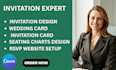 design printable wedding invitations, rsvp cards, seating charts using canva pro