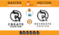 recreate, vector trace, redraw, and redesign your logo