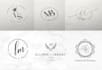 design a luxury wedding logo emblem monogram  wedding invitation