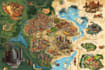 design fantasy map illustration isometric map, event map