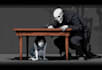 draw simple black and white illustration