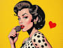 draw a retro pop art roy lichtenstein style